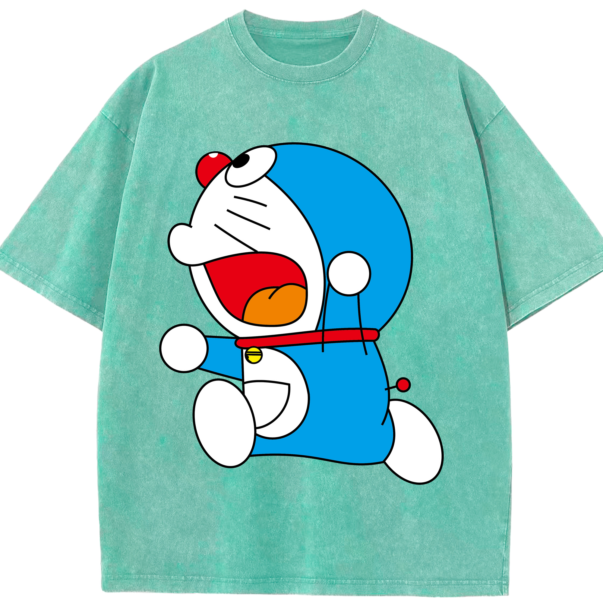 （画像用） ドラえもん Doraemon 綿100% ヴィンテージ風 半袖Tシャツ（フロントプリント）